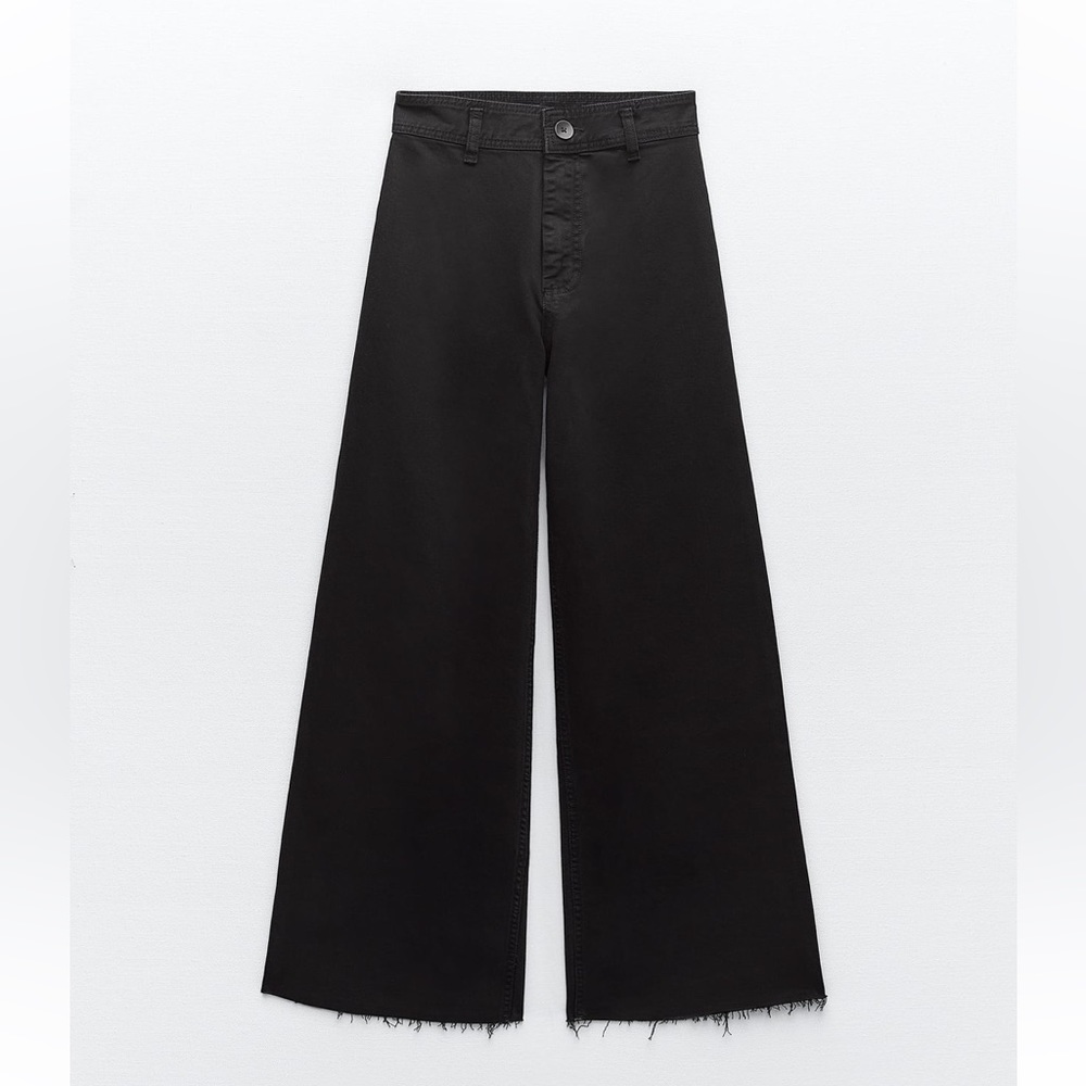 ZARA High Waisted ZW Sailor Straight Jeans